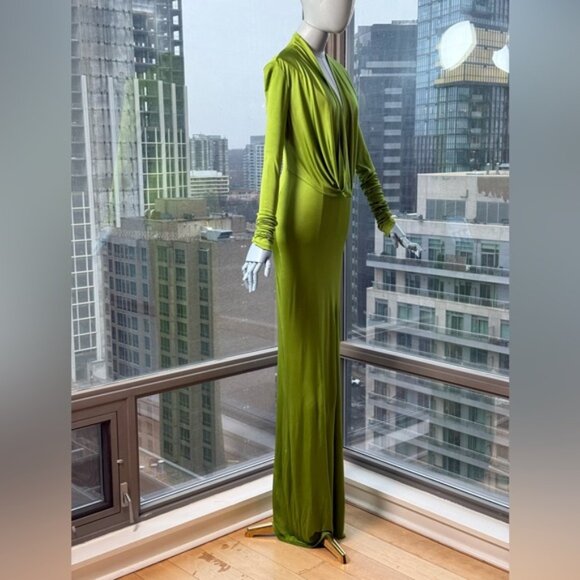 🆕 RAT & BOA 🧿 NWOT Octavia Long Sleeve Column Maxi Dress, Green - Sz M US 6 - Picture 11 of 16